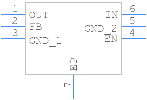 TLV76750DRVR - Texas Instruments - PCB symbol