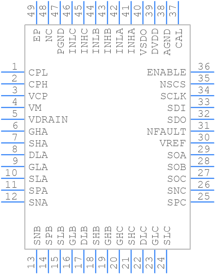 DRV8343SPHPRQ1 - Texas Instruments - PCB symbol