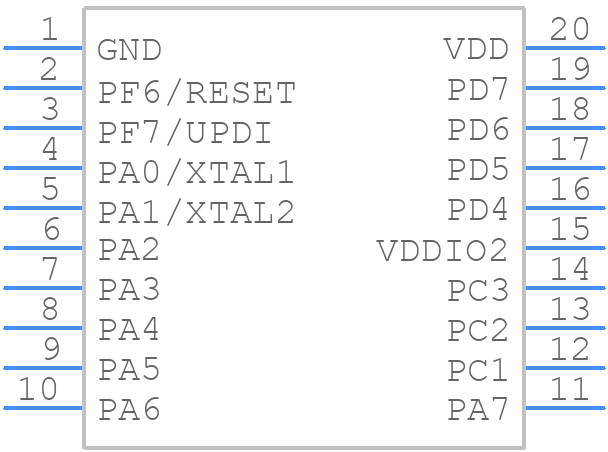 AVR32DD20T-E/SO - Microchip - PCB symbol
