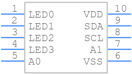 PCA9632DP2 - NXP - PCB symbol