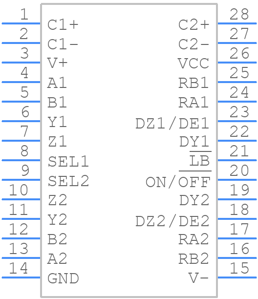 ISL3332IAZ-T - Renesas Electronics - PCB symbol