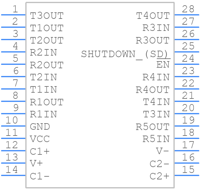 SP211ECA-L/TR - MaxLinear, Inc. - PCB symbol