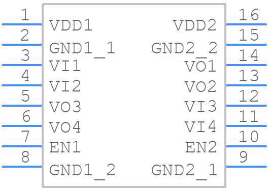 DCM342H01 - Toshiba - PCB symbol