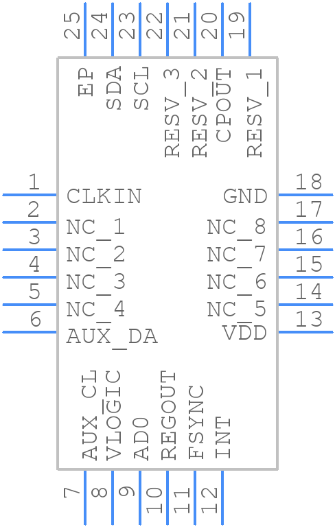 MPU6050C IC - TDK - PCB symbol