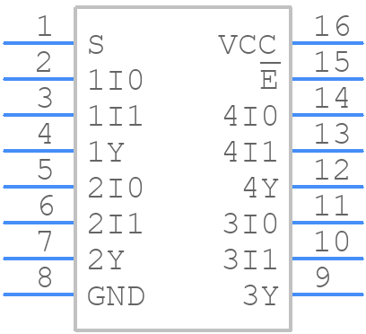 74LVC157ADB,118 - Nexperia - PCB symbol