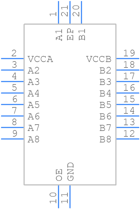 TXS0108EQWRKSRQ1 - Texas Instruments - PCB symbol
