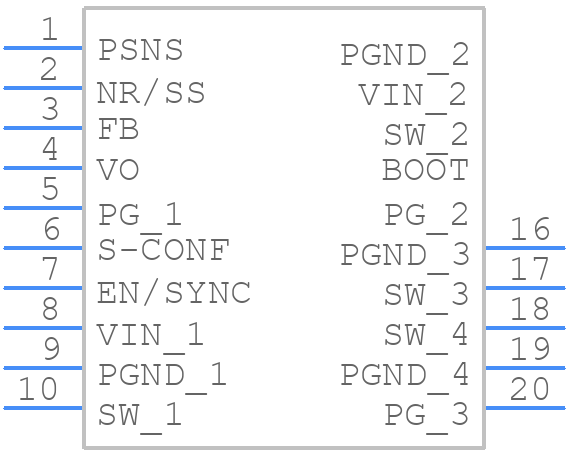 TPS62964RPYR - Texas Instruments - PCB symbol