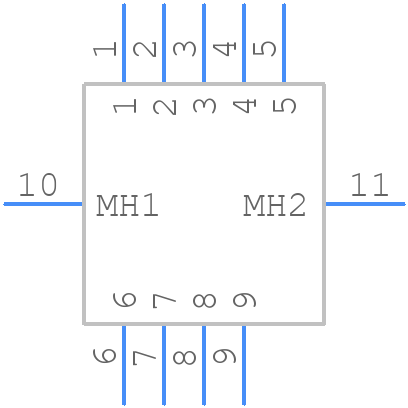 DE09-PH-G-1-C - Adam Tech - PCB symbol
