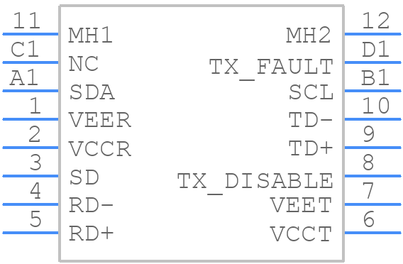 AFBR-59R5ALZ - Avago Technologies - PCB symbol