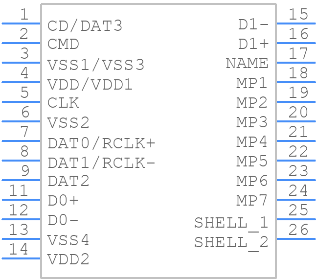 AXA573062P - HTK - PCB symbol