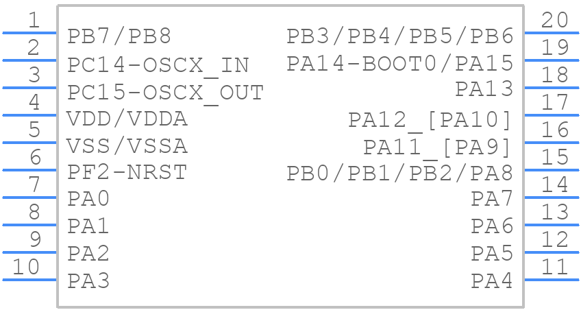 STM32C091FCP6 - STMicroelectronics - PCB symbol