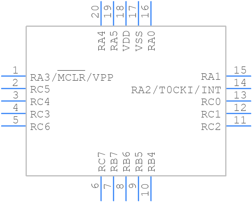 PIC16F15243-I/REB - Microchip - PCB symbol