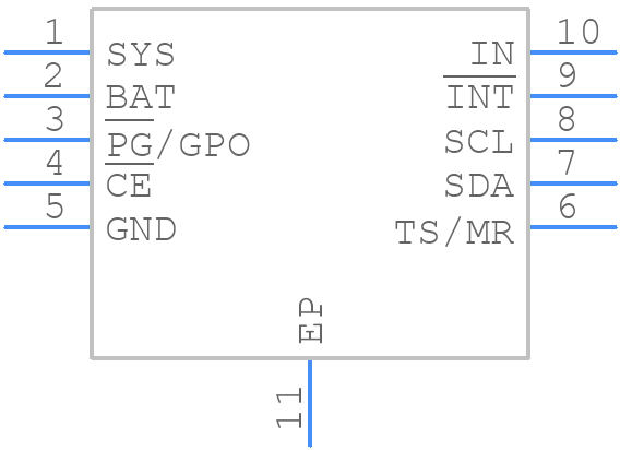 BQ25186DLHR - Texas Instruments - PCB symbol