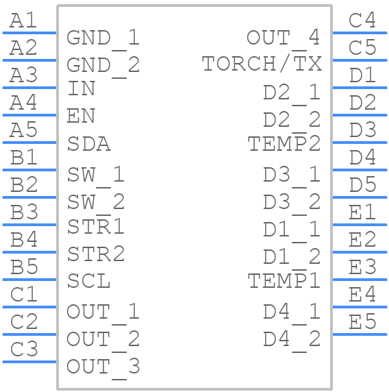 LM3645YCGR - Texas Instruments - PCB symbol