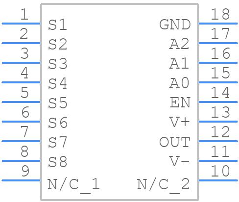 MAX310EWN+ - Analog Devices - PCB symbol