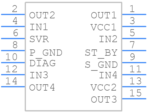 STA540SAN - STMicroelectronics - PCB symbol