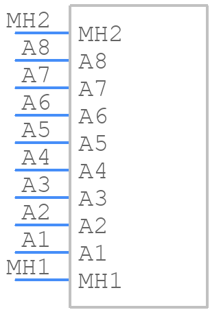 DCMV8H8SNA197 - ITT CANNON - PCB symbol
