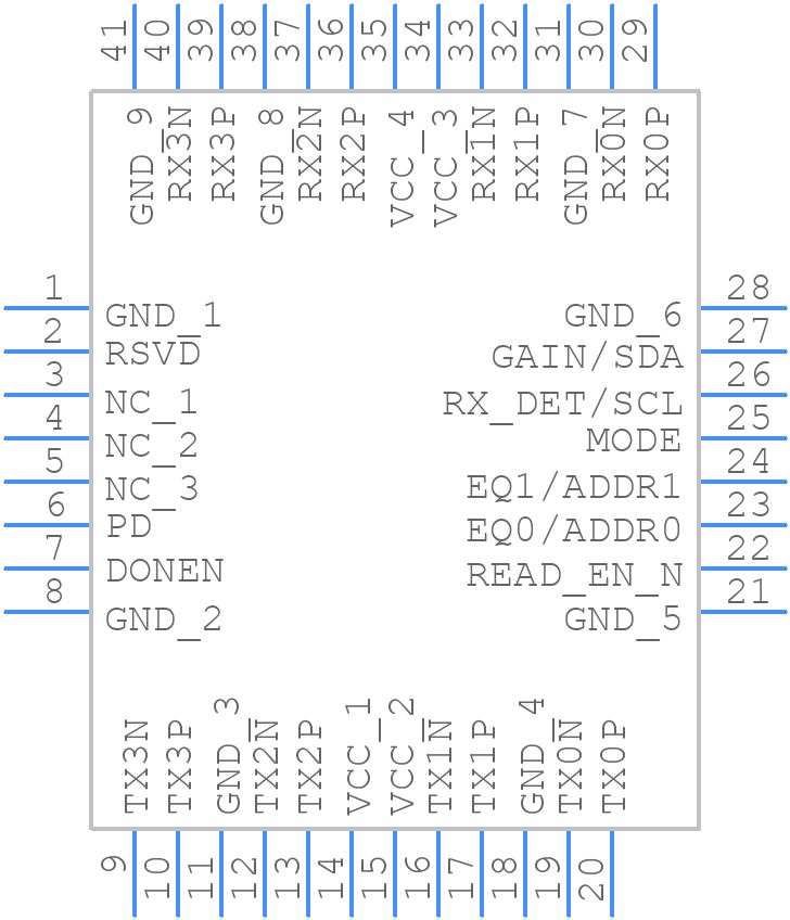 DS320PR410RNQT - Texas Instruments - PCB symbol