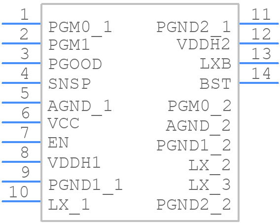 MAX20804TFD+T - Analog Devices - PCB symbol