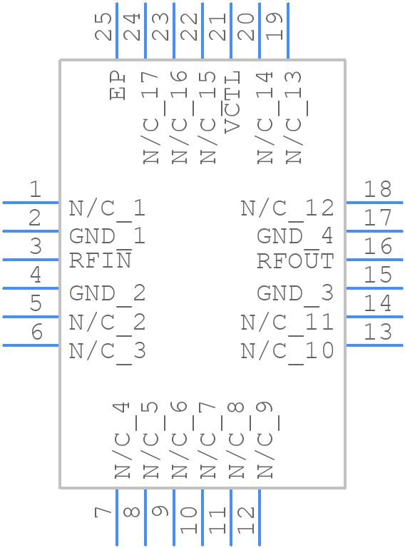 HMC932LP4E - Analog Devices - PCB symbol