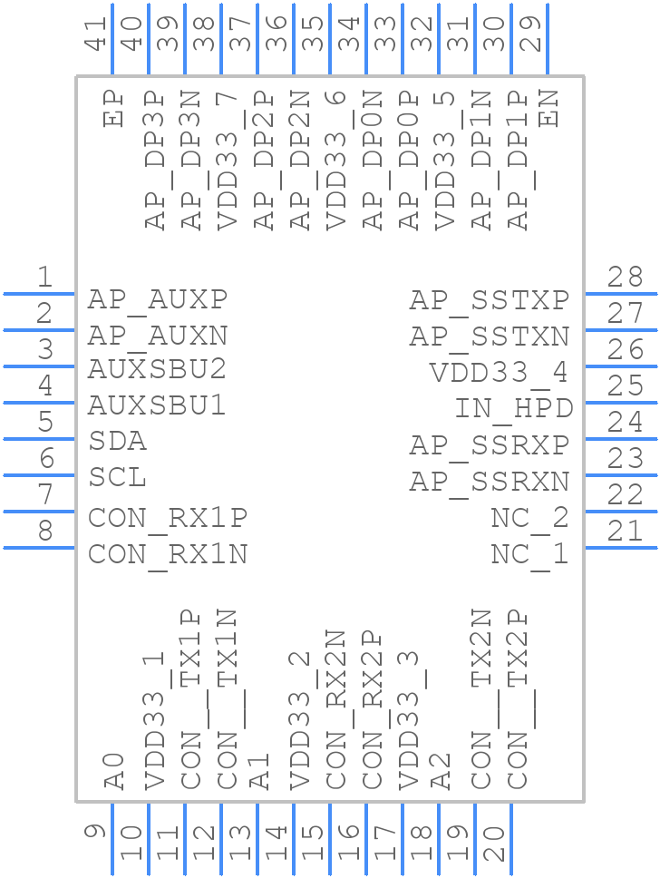 PI3DPX1235Q2ZLBEX - Diodes Incorporated - PCB symbol