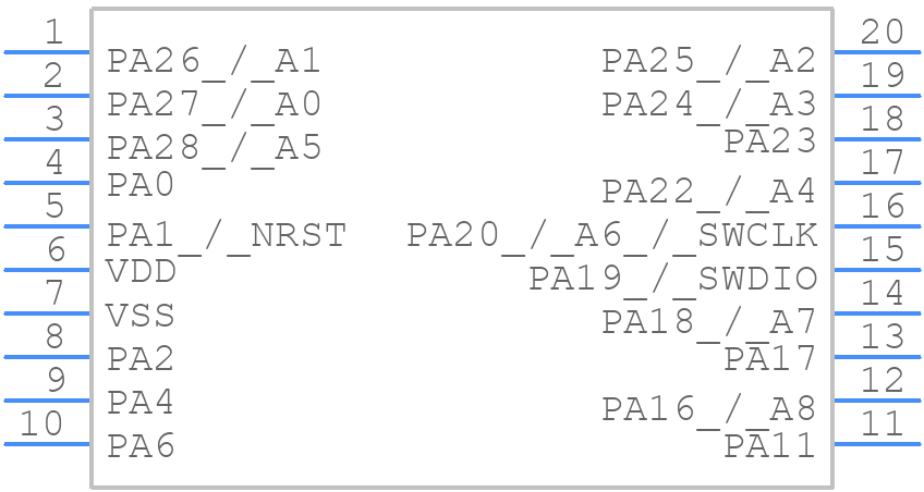 M0C1104QDGS20RQ1 - Texas Instruments - PCB symbol