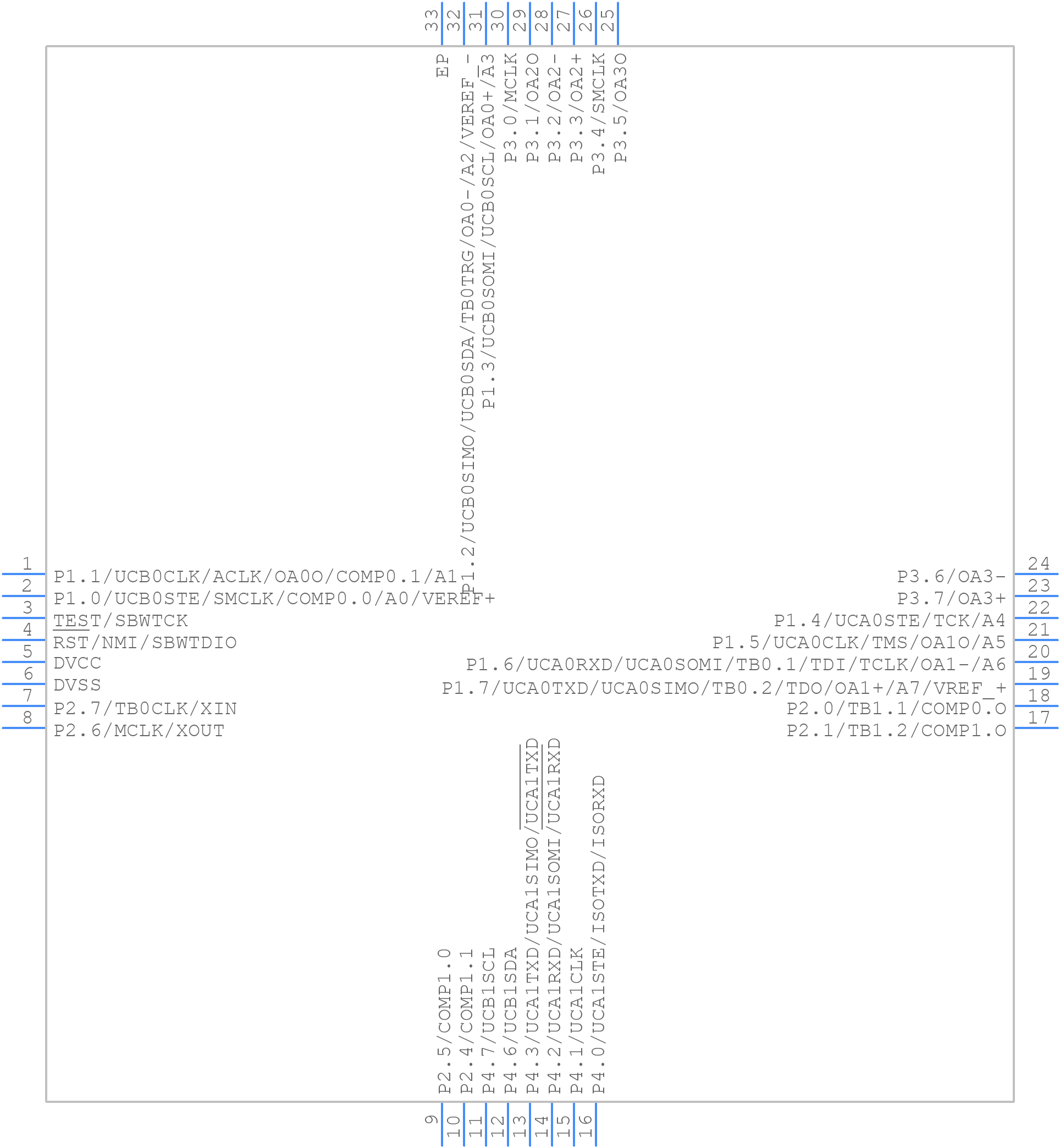 MSP430FR2355TRSMT - Texas Instruments - PCB symbol