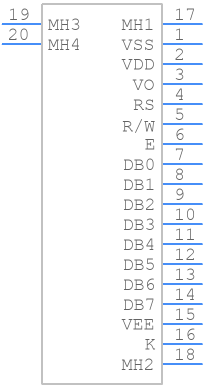 RC2004A-LLH-JSV - RAYSTAR - PCB symbol