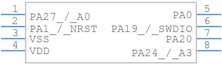 MSPM0C1104SDYYR - Texas Instruments - PCB symbol