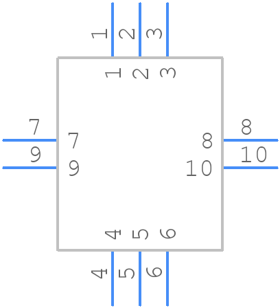 100DP8T1B9VS21QEH - E-Switch - PCB symbol