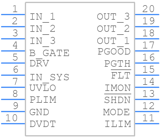 TPS26637PWPR - Texas Instruments - PCB symbol