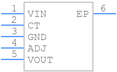 UCC283TDTR-ADJ - Texas Instruments - PCB symbol