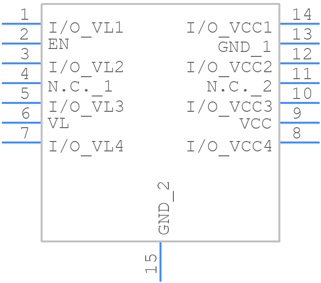 MAX13042EETD+ - Analog Devices - PCB symbol