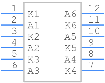DLC/6SURKD - Kingbright - PCB symbol