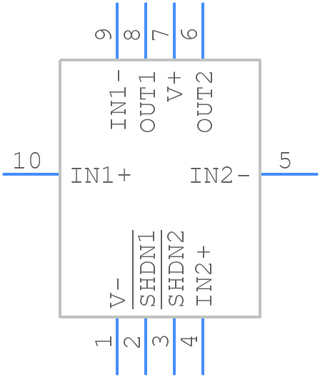 TLV9062SIRUGR - Texas Instruments - PCB symbol