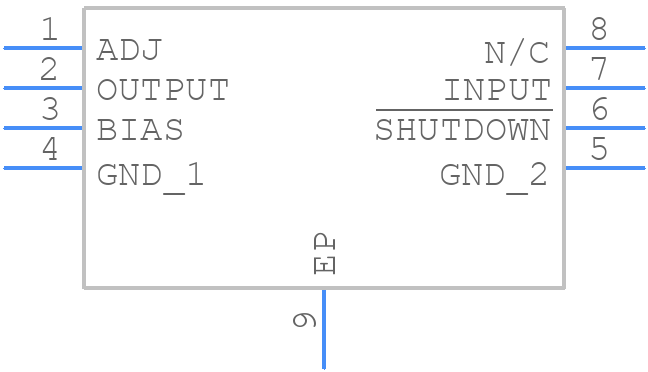 LP38842MRX-ADJ/NOPB - Texas Instruments - PCB symbol