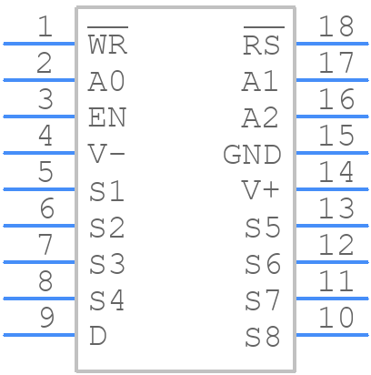 DG528EWN+ - Analog Devices - PCB symbol