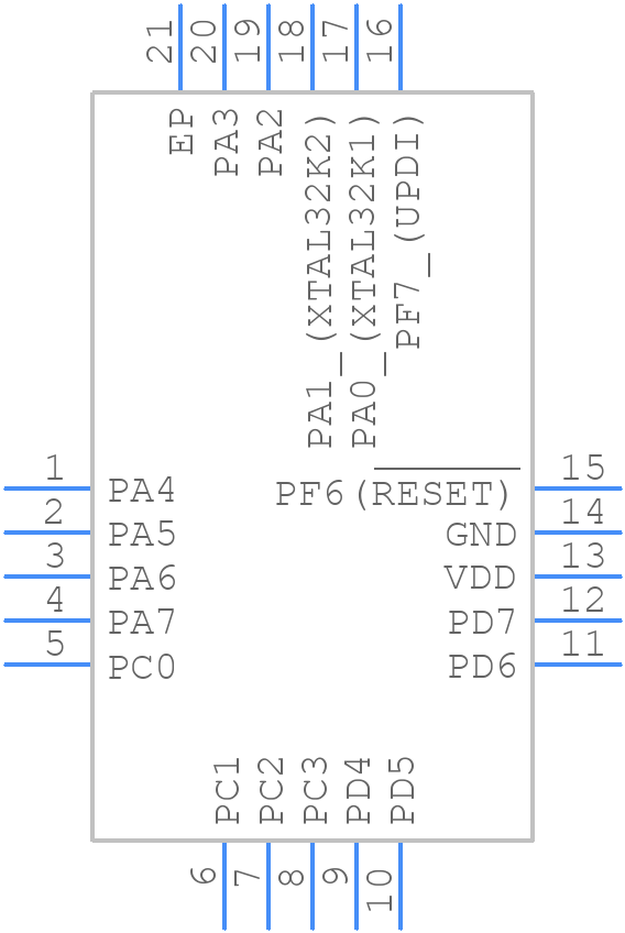 AVR16EB20T-I/REB - Microchip - PCB symbol