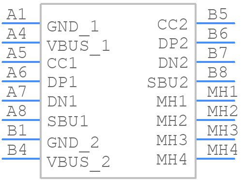 HC-TYPE-C-16P-CB1.0 - hanxia - PCB symbol