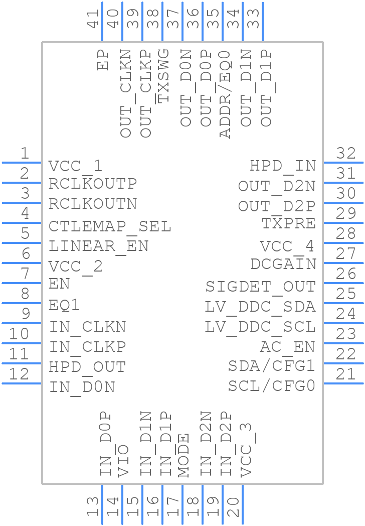 TMDS1204RNQR - Texas Instruments - PCB symbol