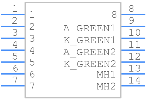 MTJ-88TX1-FSD-PG-LD - Adam Tech - PCB symbol
