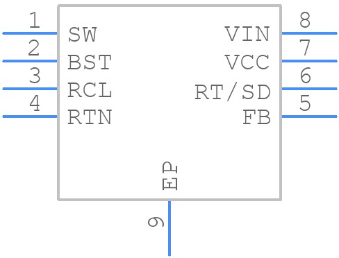 LM5008SD - Texas Instruments - PCB symbol