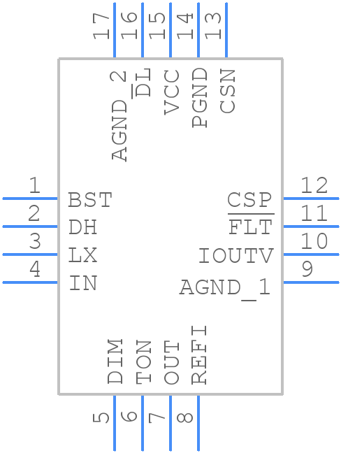 MAX20078ATE/VY+T - Analog Devices - PCB symbol