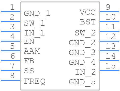 MP2308GD-P - Monolithic Power Systems (MPS) - PCB symbol