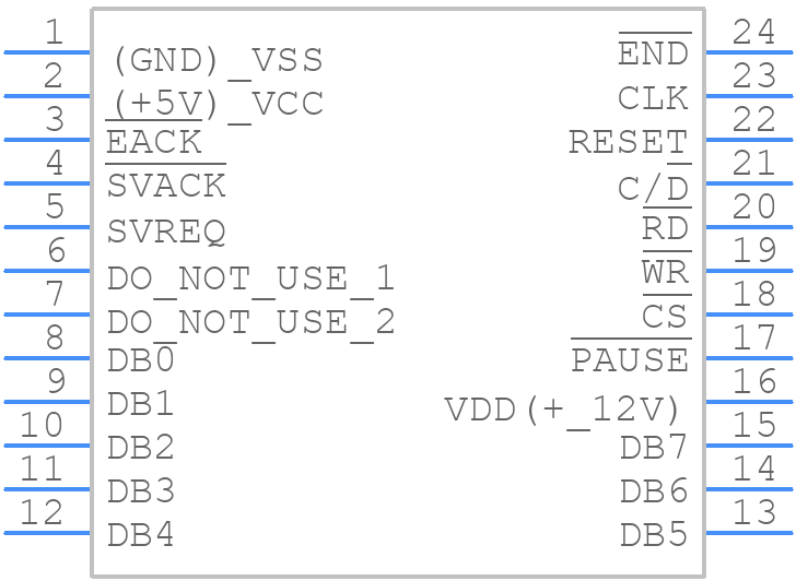 AM9511 - Advanced Micro Devices - PCB symbol