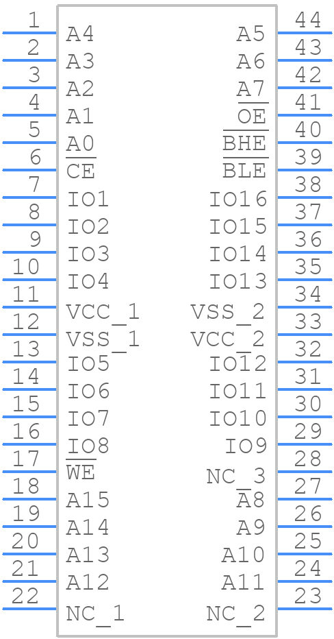 CY7C1021CV33-15ZXC - Infineon - PCB symbol