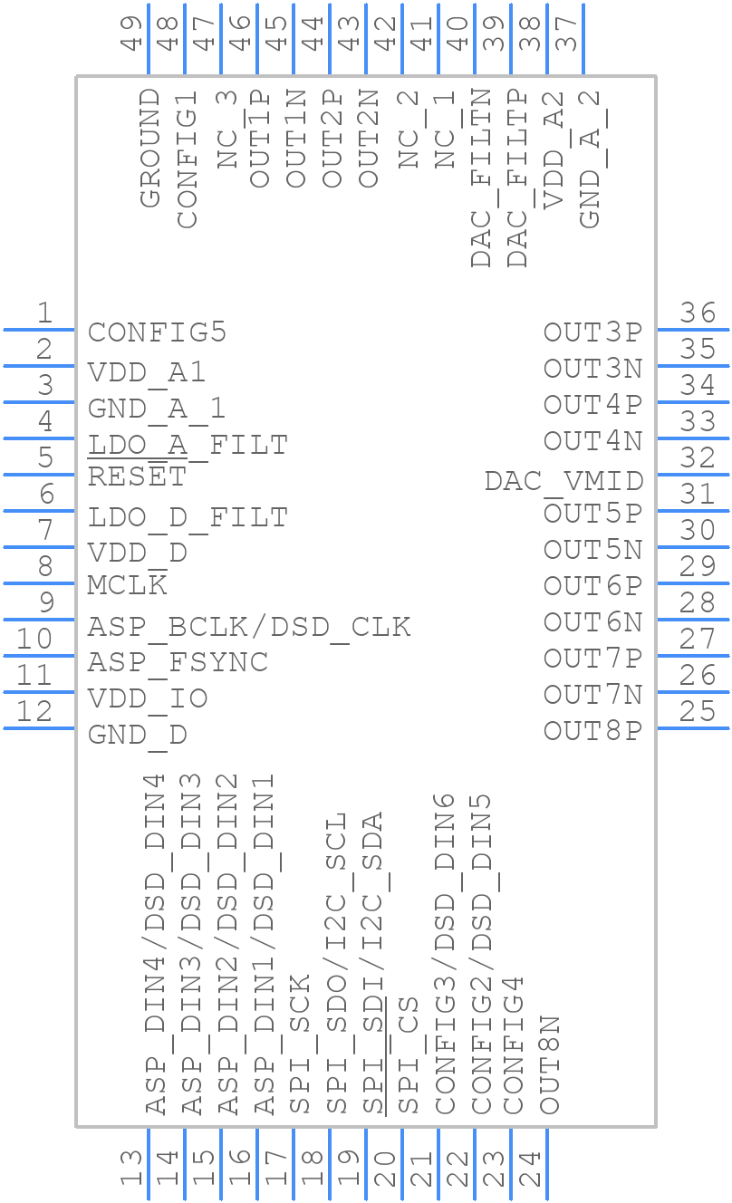 CS4308P-DN - Cirrus Logic - PCB symbol