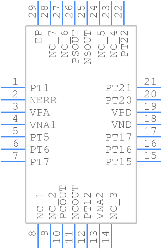 IC-MHAQFN28-5X5 - ic-haus - PCB symbol