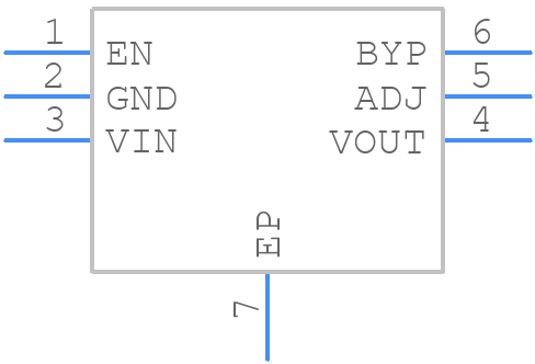 MIC5323YMT-TR - Microchip - PCB symbol