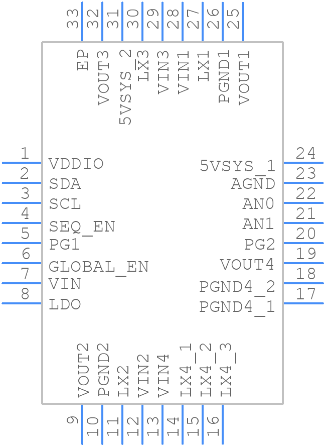 MXL7704-AQB-R - MaxLinear, Inc. - PCB symbol